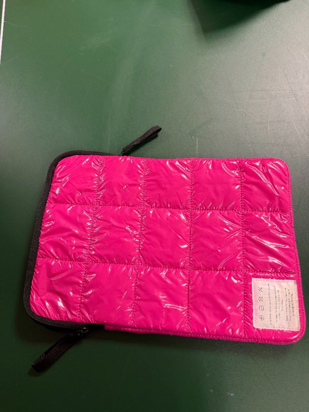 pink puffy computer case